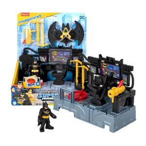 Fisher-Price DC Super Friends, Batman Toys Bat Command Center Playset with Li...